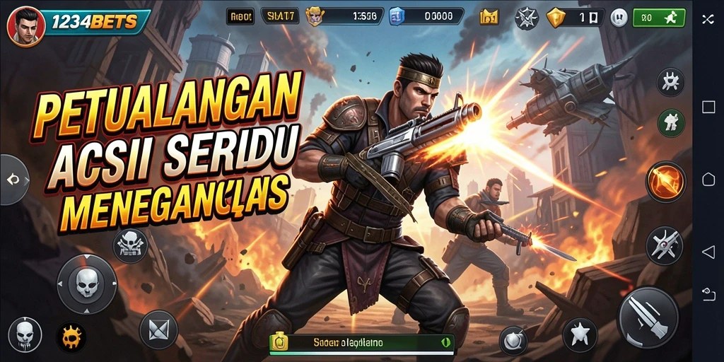 Tangkapan layar gameplay seru 1234BETS dengan aksi intens.
