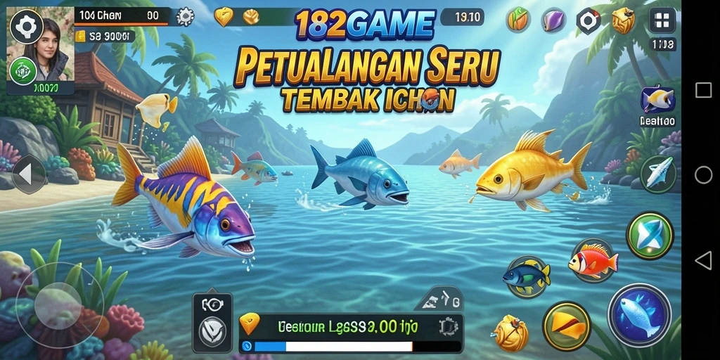 Tampilan gameplay Tembak Ikan yang seru dan mendebarkan.
