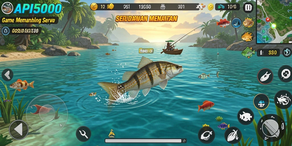 Tangkapan ikan besar dalam gameplay API5000 yang seru.