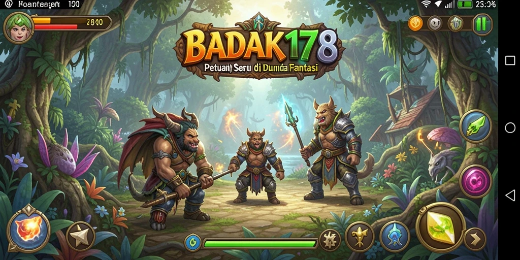 Tampilan gameplay seru dalam dunia petualangan BADAK178.