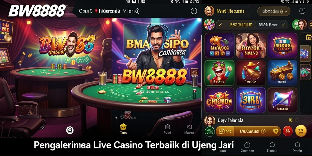 Tampilan gameplay Live Casino yang mendebarkan di BW888.