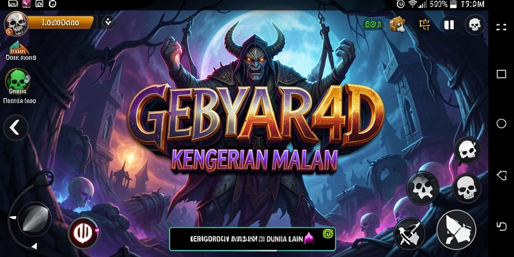 Tampilan gameplay GEBYAR4D yang menakutkan dan mencekam.