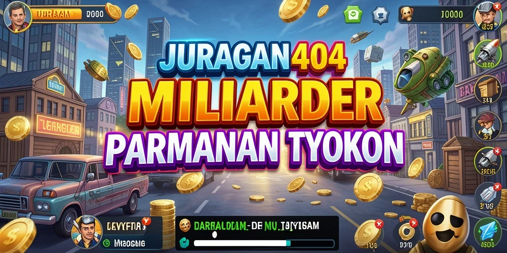 Tampilan gameplay JURAGAN404 yang seru dan menarik saat membangun bisnis.