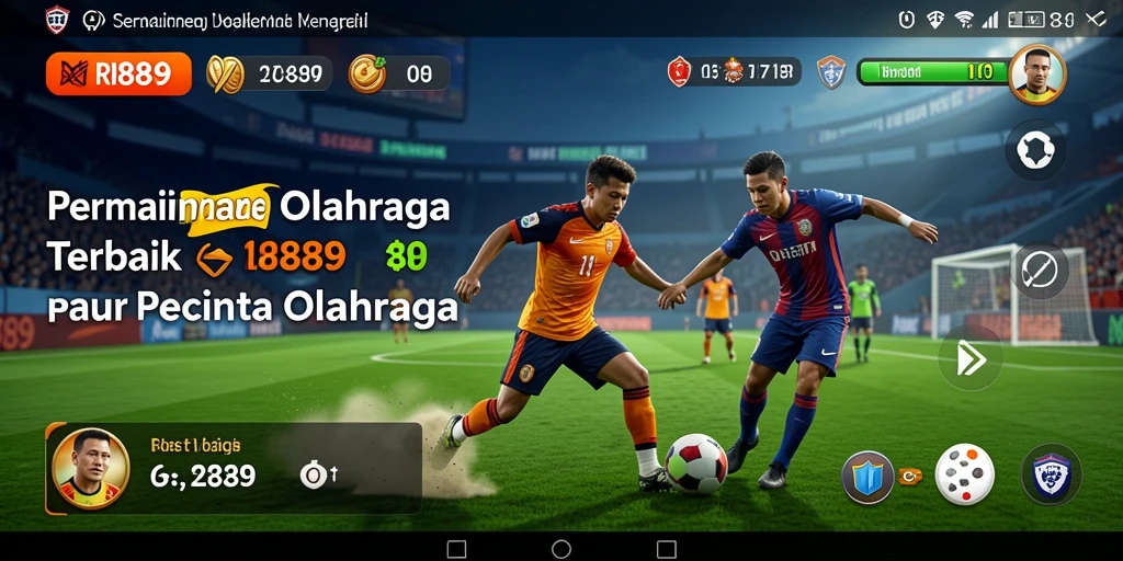 Tampilan aksi seru dalam game olahraga RI889.