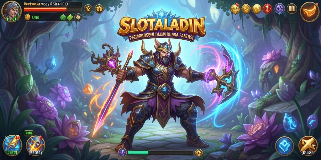 Gameplay seru di SLOTALADIN dengan pertarungan yang intens.