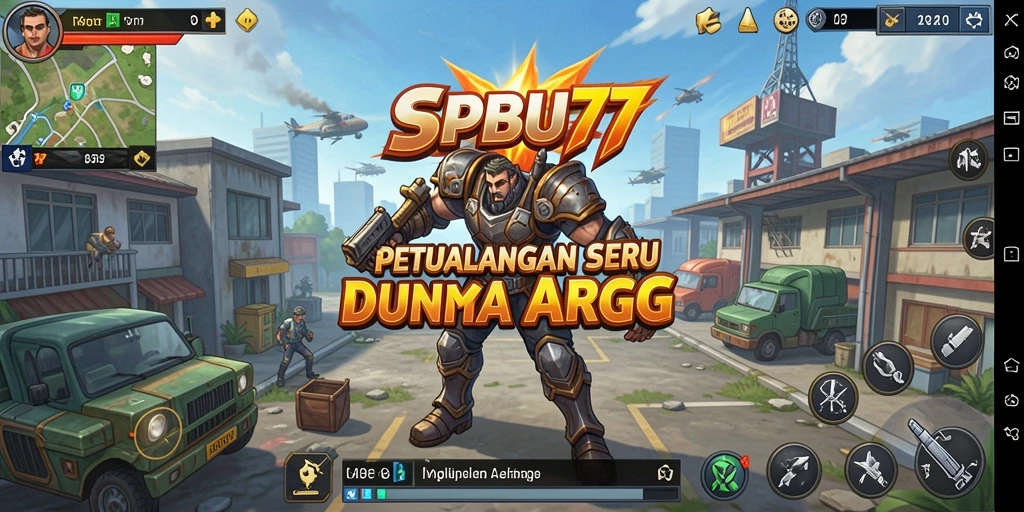 Menampilkan aksi pertempuran seru dalam SPBU77 yang penuh tantangan.